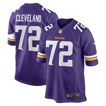 mens nike ezra cleveland purple minnesota vikings game jers